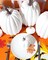 6" Large Pumpkins for Decorating - 4 PCS Big White Foam Decorative Artificial Pumpkins for Fall Decor, Paintable, Ideal for Halloween and Thanksgiving Table Decor.